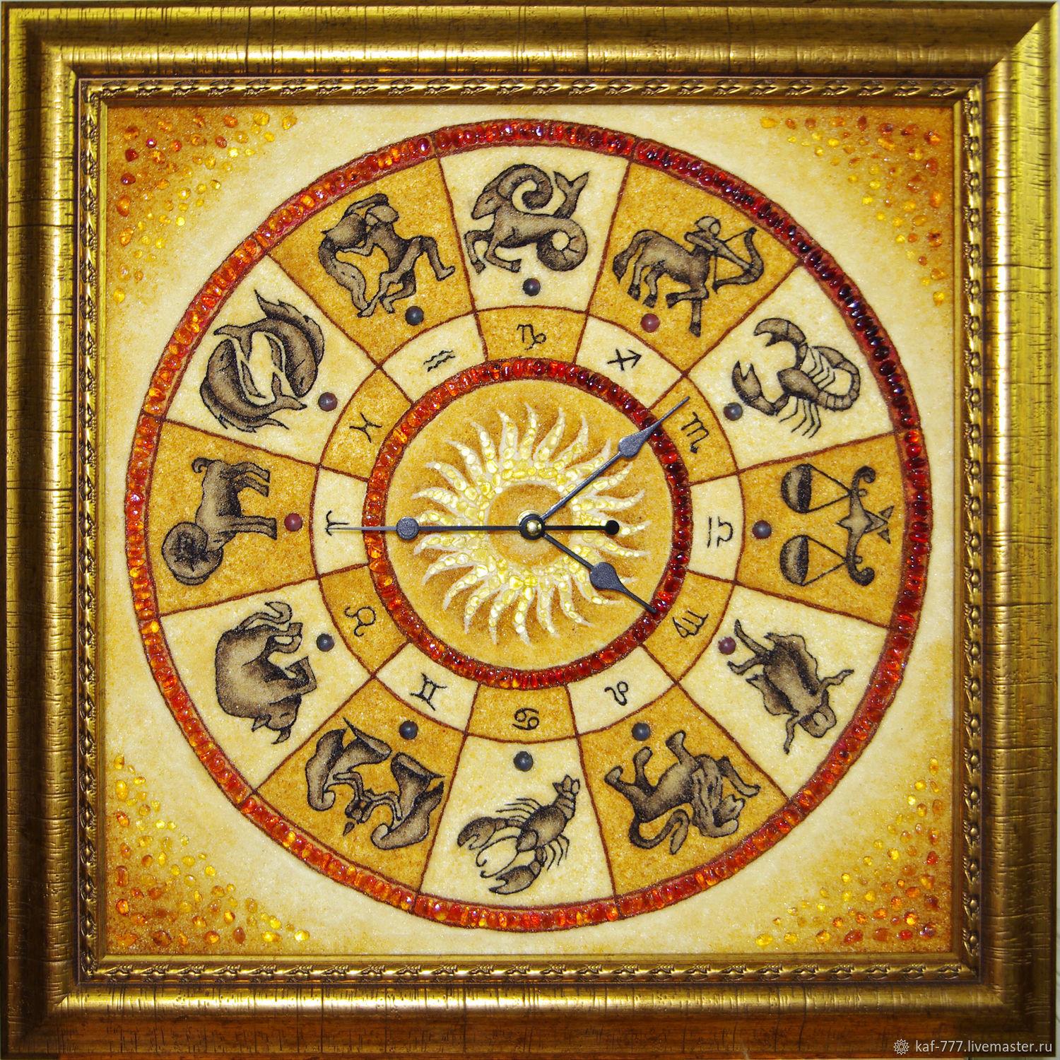 Часы зодиак. Картина из янтаря с часами. Янтарная картина знаки зодиака. Часы настенные Зодиак.