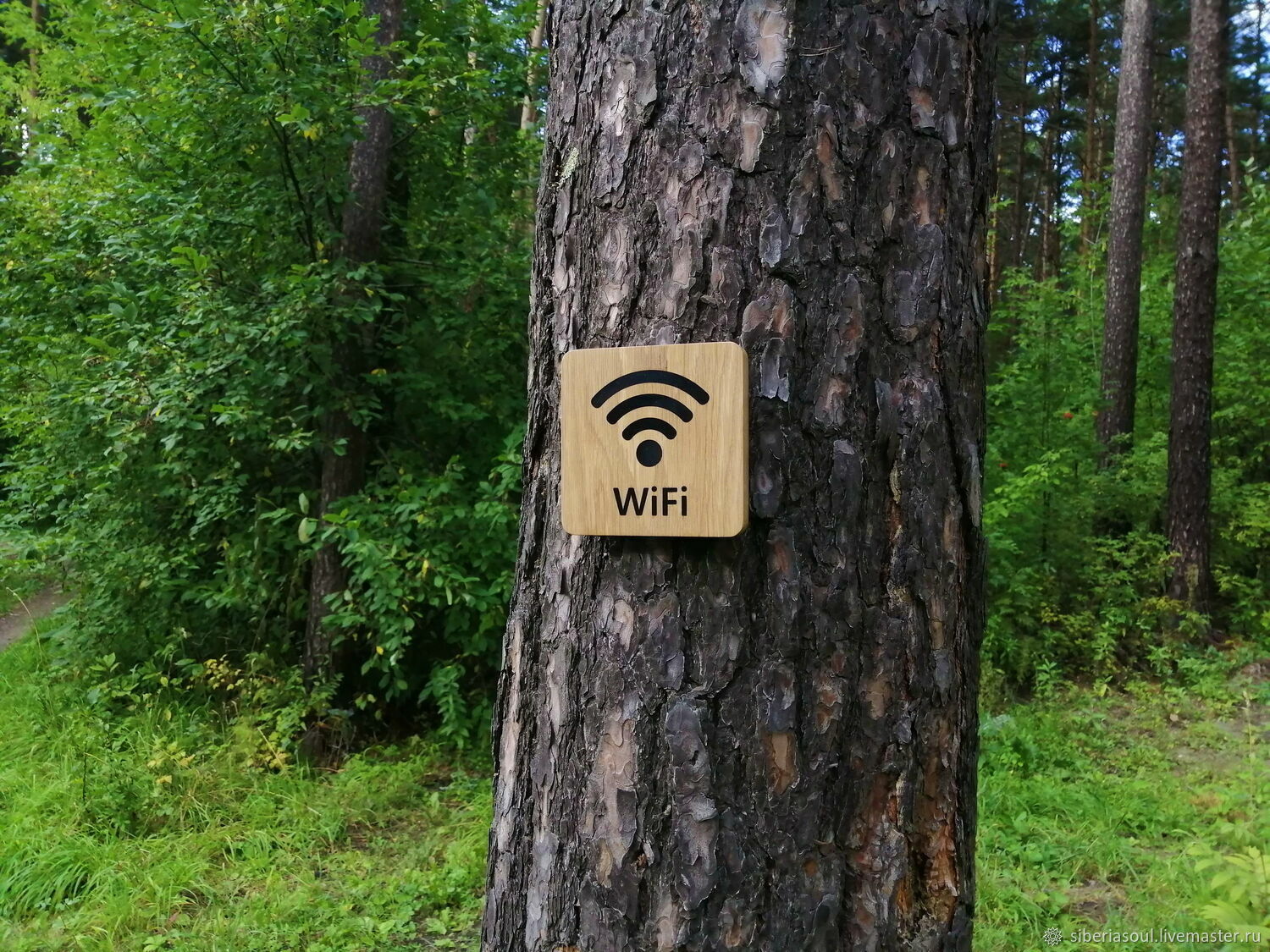Табличка WiFi из дерева в интернет-магазине на Ярмарке Мастеров ...