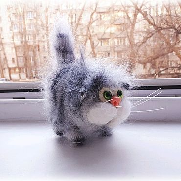 Куклы и игрушки ручной работы. Ярмарка Мастеров - ручная работа Котик Об...Жорик зеленоглазый. интерьерная игрушка, подарок, сувенир.. Handmade.