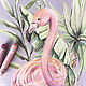 Картина пастелью - "Тропики и Фламинго". Pictures. MaryVisArtGallery. Online shopping on My Livemaster.  Фото №2