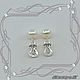 Earrings 'White pearl' Posey with pearl (925 sterling silver). Earrings. MaksimJewelryStudio. My Livemaster. Фото №4