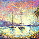 The picture with the yacht 'Tropical Sunset' oil, Pictures, Voronezh,  Фото №1