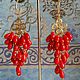 Order Earrings bunches of coral. Jewelry Elena. Livemaster. . Earrings Фото №3