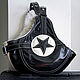 Заказать Головные уборы: Кожаная шапка-шлем Star Helmet Black. HotCaps. Ярмарка Мастеров. . Шапки Фото №3