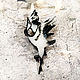 Brooch ' Crane black and white bird cranes white black'. Brooches. greenfox-23. My Livemaster. Фото №5
