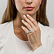 Кольцо женское серебряное на два пальца NIKA. Кольца. THING JEWELRY. Ярмарка Мастеров.  Фото №5