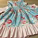Dress from American cotton'Rose garden' Growth 104/110 cm, Childrens Dress, Ivanovo,  Фото №1