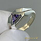Ring (ring) 'Shuttle' 925 sterling silver, amethyst. VIDEO. Rings. MaksimJewelryStudio. My Livemaster. Фото №5