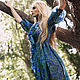 Silk blue boho dress. Dresses. Платья LOVARTY. Online shopping on My Livemaster.  Фото №2
