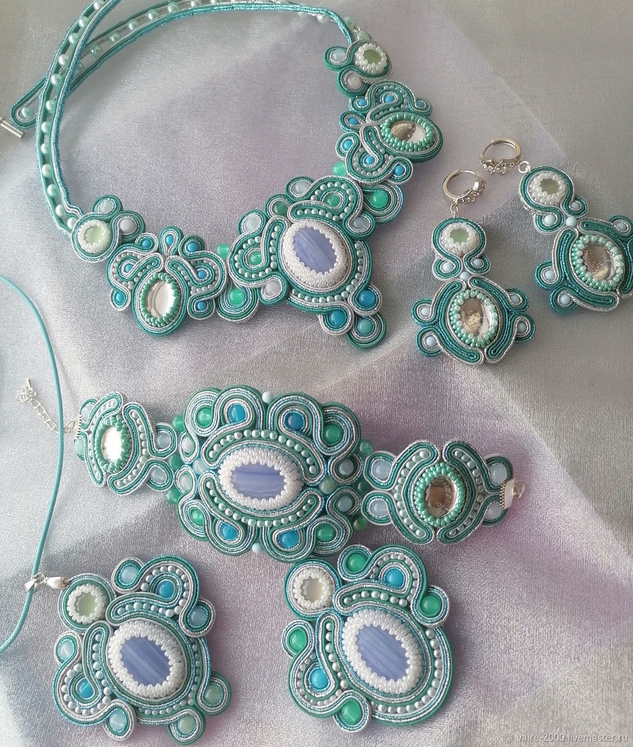 Сутажный комплект украшений: Сказка Ундины в интернет-магазине Ярмарка ...