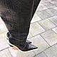Сапоги  казаки из кожи крокодила. Ботинки. Обувь ручной работы Margalia.. Ярмарка Мастеров.  Фото №5