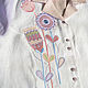 Order Linen Shirt patchwork with embroidery nude colours. natali. Livemaster. . Shirts Фото №3