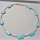 Necklace larimar and moonstone AA with silver-gilt, Necklace, Sergiev Posad,  Фото №1