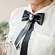 Leather bow tie. Fashion accessory made of leather, Tie clip, Bobruisk,  Фото №1