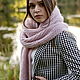  Scarf in a large elastic band knitted from kid mohair, Scarves, Cheboksary,  Фото №1