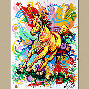 Картины и панно handmade. Livemaster - original item Pictures: The Golden Horse of King Midas. Handmade.