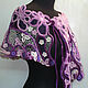 Order Stole (shawl, cape) 'Lilac evening'. Irina Batrakova's shop. Livemaster. . Wraps Фото №3