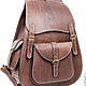 Order Leather Biker Backpack - saddle leather leather. Russian leather Guild. Livemaster. . Backpacks Фото №3