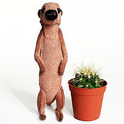 Куклы и игрушки handmade. Livemaster - original item Soft toy, meerkat alert, for interior, made of felt. Handmade.