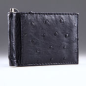 Сумки и аксессуары handmade. Livemaster - original item Ostrich leather money clip IMS0001B. Handmade.