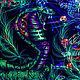 Флюрное  светящееся полотно "Sacred Cobra". Элементы интерьера. Fractalika. Ярмарка Мастеров.  Фото №6
