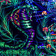 UV luminous painting 'Sacred Cobra'. Ritual attributes. Fractalika. My Livemaster. Фото №6