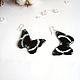 Transparent Resin Earrings Black And White Butterfly Boho Jewelry. Earrings. WonderLand. Online shopping on My Livemaster.  Фото №2