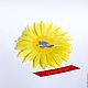 "Лимонная Астра" ("The Lemon Aster"). Брошь-булавка. La Fleur De Gale. Ярмарка Мастеров.  Фото №4