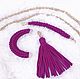 Included are 2 handles, tassel, and chain 120 cm gold
