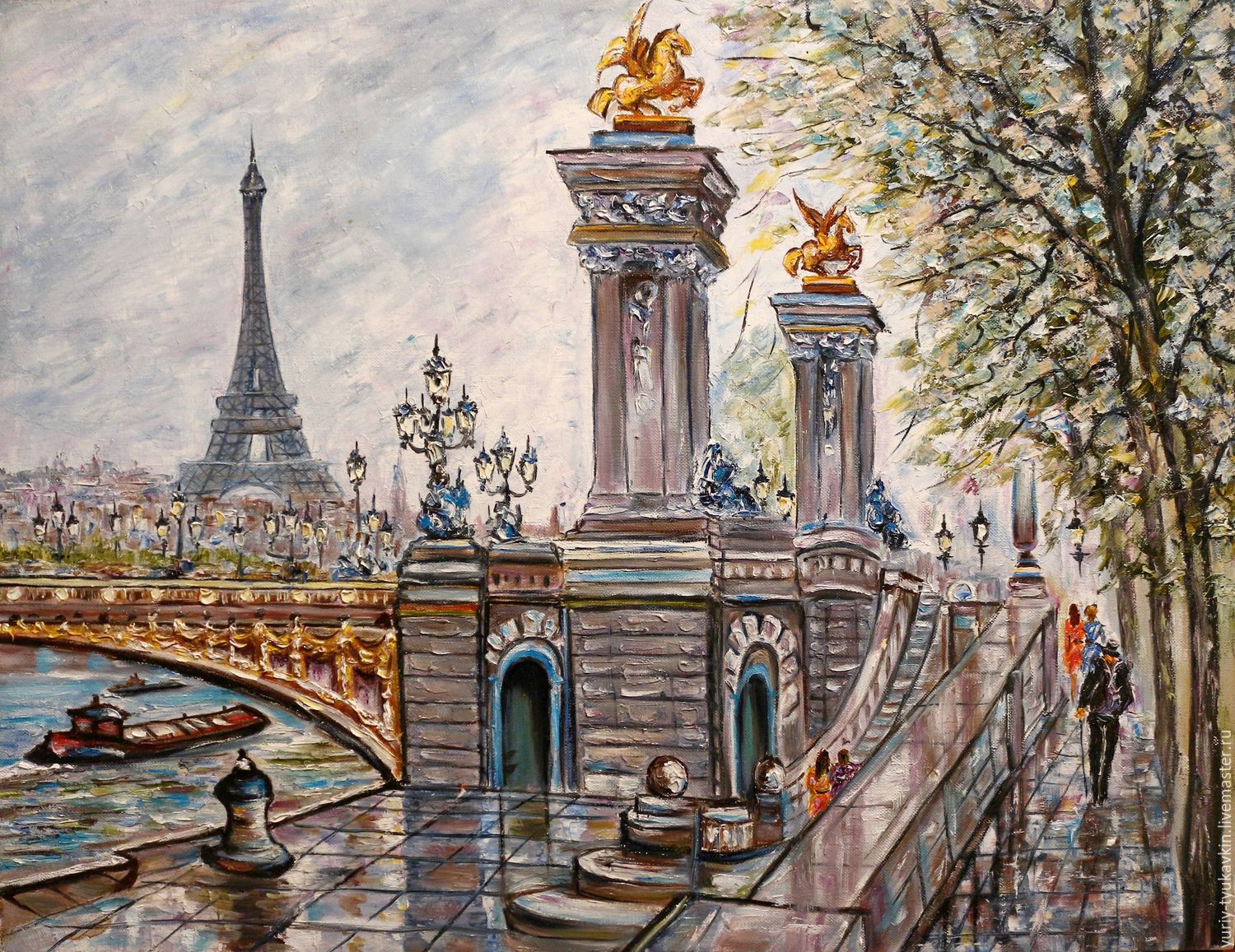 Картины мост Александра 1 в Париже