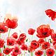 Painting Poppies flowers for interior living room bedroom red white scarlet. Pictures. give to know the wonders. My Livemaster. Фото №6