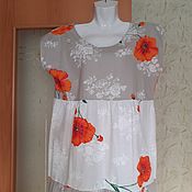 Одежда handmade. Livemaster - original item Tiered dress with poppies. Handmade.