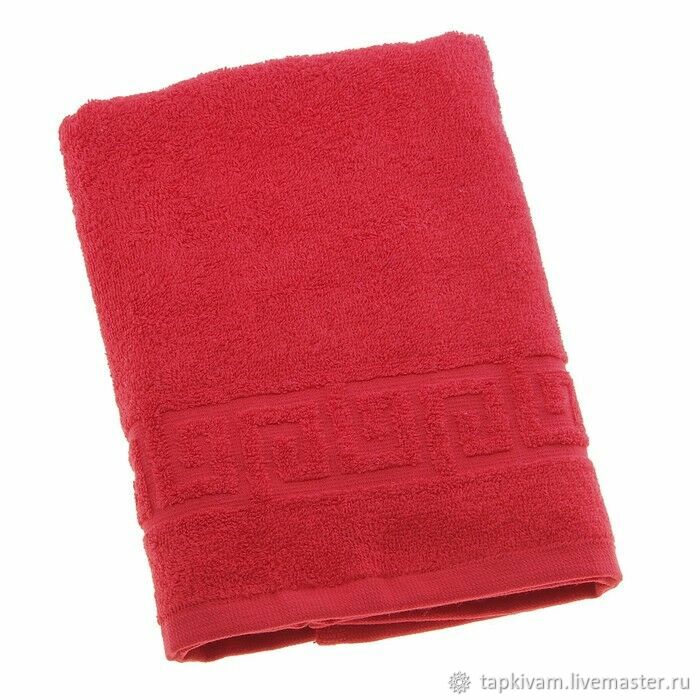 Полотенце махровое для рук 40х70 красное в интернет-магазине Ярмарка ...