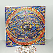 Картины и панно handmade. Livemaster - original item Mandala of intuition, ajna, print on canvas. Handmade.