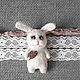 Brooch Bunny with ice cream. Brooches. handmade toys by Mari (handmademari). Online shopping on My Livemaster.  Фото №2