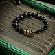 Bracelet made of natural stones and bronze, a bracelet with a ninja turtle, Bead bracelet, Volgograd,  Фото №1