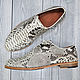 Men's python leather derby, premium, in natural color. Derby. SHOES&BAGS. My Livemaster. Фото №6