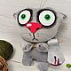 He first started! Keychain grey cat with an axe by Vasya Lozhkin. Stuffed Toys. Dingus! Funny cats and other toys. Online shopping on My Livemaster.  Фото №2