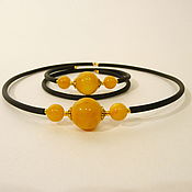Украшения handmade. Livemaster - original item Set of necklace bracelet made of amber N-111. Handmade.