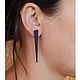 Stylish earrings made of black wood, Earrings, Vladimir,  Фото №1