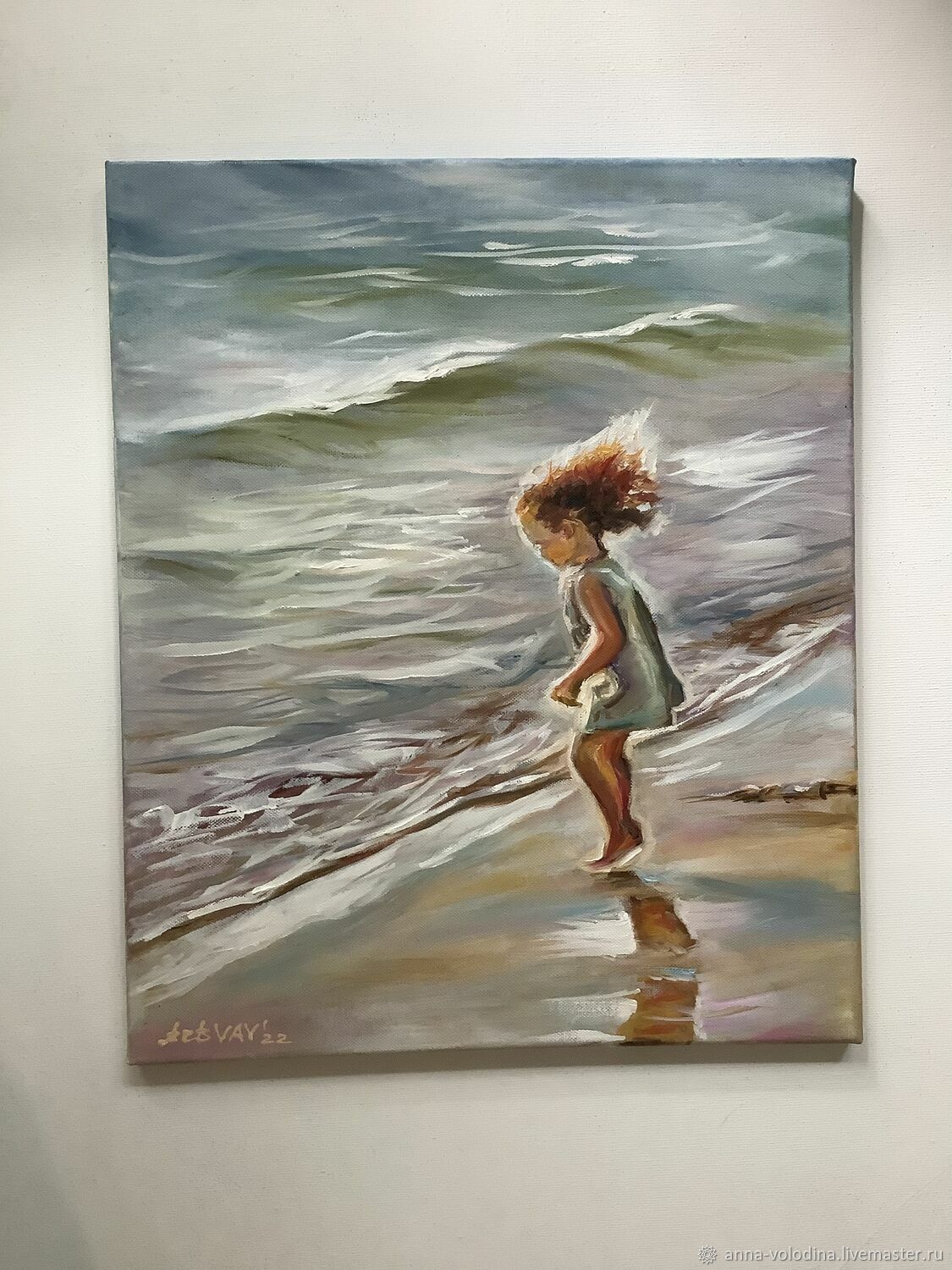 Картина с девочкой на море в интернет-магазине Ярмарка Мастеров по цене ...