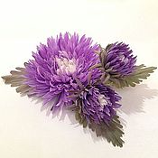 Брошь-цветок "Вкусный мухомор"из хлопка
