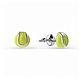 Tennis ball, sterling silver earrings with enamel, Stud earrings, Tver,  Фото №1