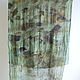 Scarf silk 'covert' Indigo dark green ekoprint. Scarves. Artinflat - natural dyeing. Online shopping on My Livemaster.  Фото №2