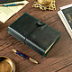 A5 midori leather notebook with pockets, Planner Notebooks, Moscow,  Фото №1