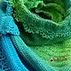   шарф женский вязаный крючком комбинированный асимметричный, Шарфы, Кувандык,  Фото №1
