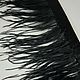 Ostrich feather braid 10-12 cm black, marabou base. braid. Weakne - furniture and fabrics (weakne). Online shopping on My Livemaster.  Фото №2