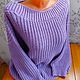 Джемпер вязаный женский сиреневый. Джемперы. Sweater Star Вязание на заказ.. Ярмарка Мастеров.  Фото №6