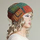 Шапка "AZTEKA" № 29,  № 3 из испанской полушерсти). Шапки. Ирина(shvilinka.knit). Ярмарка Мастеров.  Фото №12