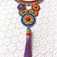Order  Color therapy. Rainbow Macrame Necklace with Tassel. IrinaSkripkaMBeads. Livemaster. . Necklace Фото №3